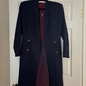 Vintage Tahari Women's Navy Blazer Coat size 6